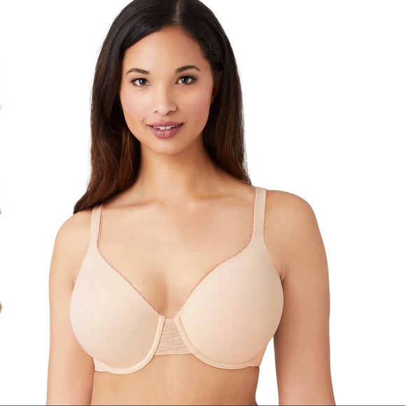 Wacoal Other - Wacoal Instant Polish T-shirt Bra Mesh Trim Detail Sand Tan Size 32DDD